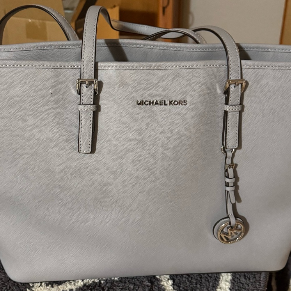 Michael Kors Light Gray Tote Bag